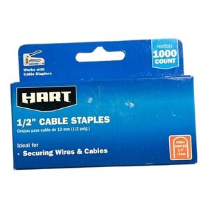 HART 1/2" inch Cable Staples for Securing Wires & Cables 1,000 Count New